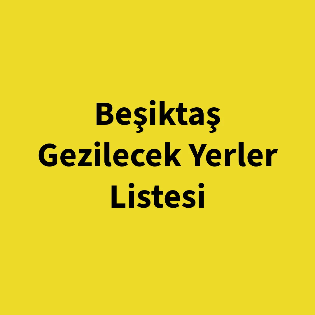 Beşiktaş Gezilecek Yerler